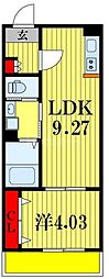 ルーブル柏若葉町 1LDKの間取図画像