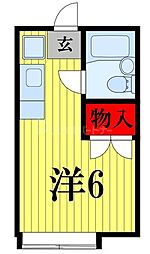 キャピタル柏 ワンルームの間取図画像