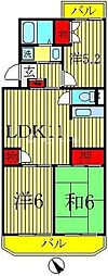 ジュネ向山二番館 3LDKの間取図画像