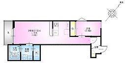 REGALEST rice 1LDKの間取図画像
