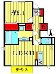 セジュール6 1LDKの間取図画像