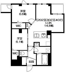 フェリシアおおたかの森 2LDKの間取図画像