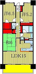 フェアロージュ柏中央 3LDKの間取図画像