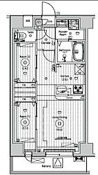 メイクスアート五反野 7階2LDKの間取り