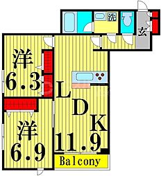 間取図画像 2LDK