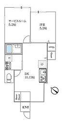 BESTRESIDENCE綾瀬 1SLDKの間取図画像