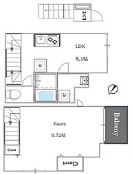 BESTRESIDENCE綾瀬 1LDKの間取図画像