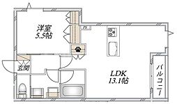 Per sempre 1LDKの間取図画像