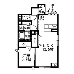 フローラ 1LDKの間取図画像