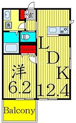 (仮称)足立区中央本町3丁目新築 1LDKの間取図画像