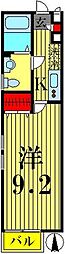 ルミエール 1Kの間取図画像