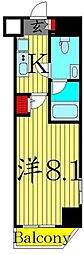 GRANDFORCE綾瀬2 1Kの間取図画像