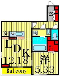 GOLDENRINGS12 1LDKの間取図画像