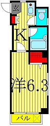 山口ビル 1Kの間取図画像