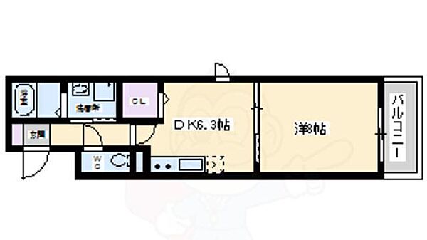 大阪府堺市中区深井畑山町(賃貸マンション1DK・1階・36.53㎡)の写真 その2