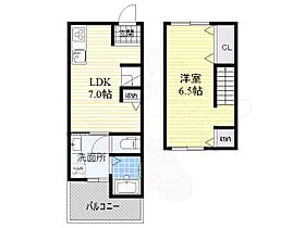 大阪府高石市東羽衣５丁目（賃貸タウンハウス1LDK・1階・34.88㎡） その2