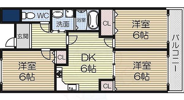 ウォーク羽衣 510｜大阪府高石市東羽衣３丁目(賃貸マンション3LDK・5階・56.81㎡)の写真 その2