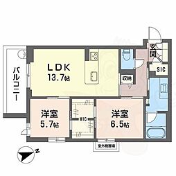間取図画像 2LDK