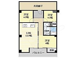 カーサくずのは 3LDKの間取図画像