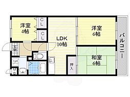 ライトパティオ上 3LDKの間取図画像