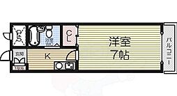 フルレゾン鳳 1Kの間取図画像