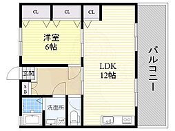 今川ビル 1LDKの間取図画像