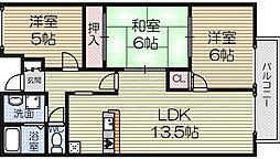 ノアーズアーク 3LDKの間取図画像