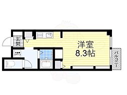 エヌエム・キャラント ワンルームの間取図画像