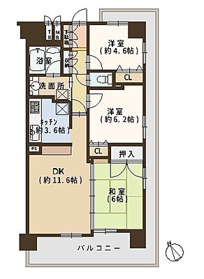 間取り クレール諏訪ノ森マリーニア 5階/5Ｆ