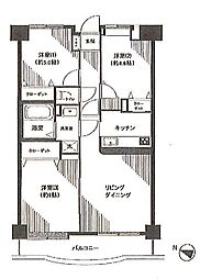 ダイアパレス鶴間フレックスA 3LDKの間取図画像
