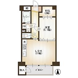 境南マンション 1LDKの間取図画像