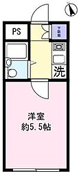 ピア武蔵野 1Kの間取図画像