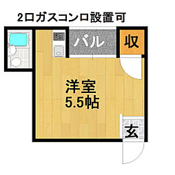 ネスト天王寺 ワンルームの間取図画像