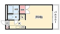 h.sマンション1 ワンルームの間取図画像