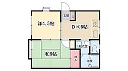 エステートピアタイラ 2DKの間取図画像