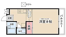 ロイヤルビレッヂ ワンルームの間取図画像