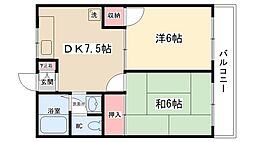 ジュネスマンション 2DKの間取図画像
