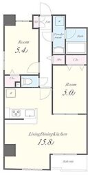 Une Lumiere 5階2LDKの間取り