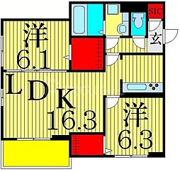 間取図画像 2LDK