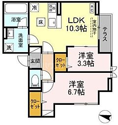 間取図画像 2LDK