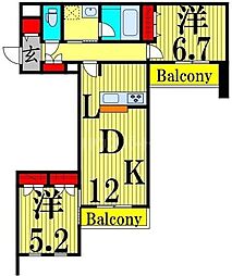 間取図画像 2LDK