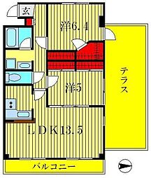 カーサ・ドルチェ 2LDKの間取図画像