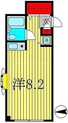 ウィンベルソロ亀有6 ワンルームの間取図画像