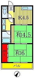 エルジーナ柴又 2Kの間取図画像