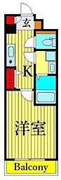 AZEST柴又 1Kの間取図画像