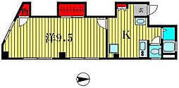 CASA2 1Kの間取図画像