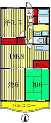 アルシオン西水元 3DKの間取図画像