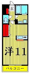 ベストフレンド ワンルームの間取図画像