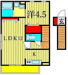 マリーネ・ブラオ 1LDKの間取図画像