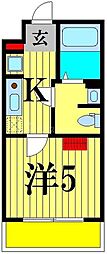 UrbanResidence亀有 1Kの間取図画像